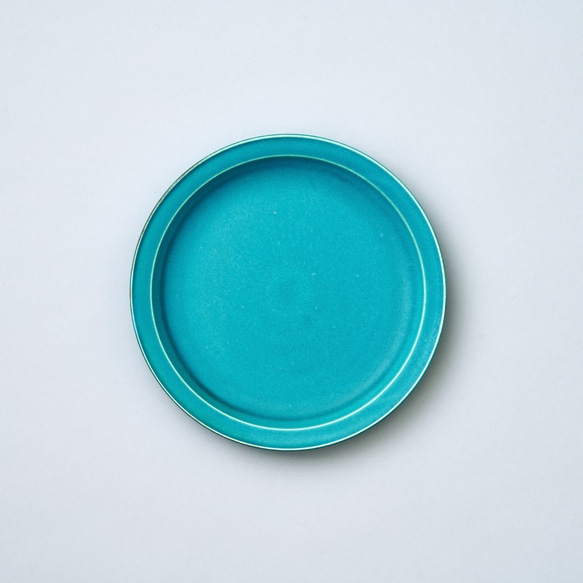 【販売終了品】リムプレート・パスタ皿・カレー皿 21cm（ターコイズブルー/トルコ青） 3枚目の画像