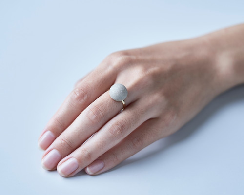 新作 陶磁器リング 〈circle_small〉 No.005 Stardust Gray 指輪