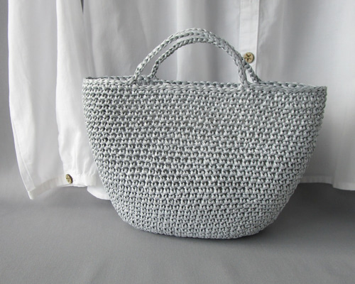 RHC グレー かごバッグ　未使用品 0_730cc883186e67a01acee0afbc45