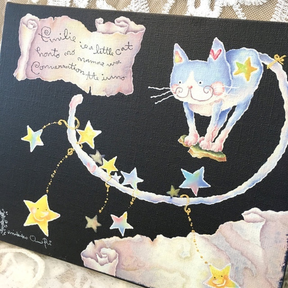 アートキャンバスパネル・猫のエミリー・2 2枚目の画像