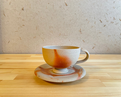 備前焼　木村玉舟　ティーカップ&ソーサー　コーヒーカップ　希少品 0_4b62e84812810667f1f9d4310d70