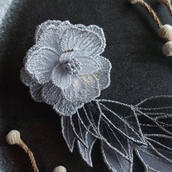 8PIECE FLOWER 刺繍ピアス イヤリング (silver) 6枚目の画像