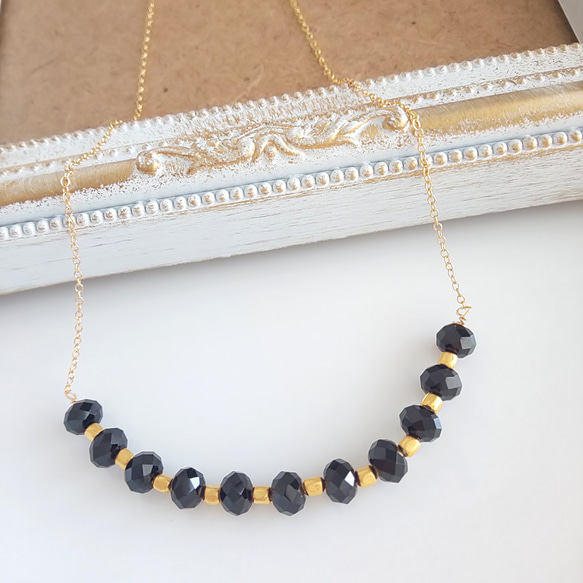 IKI】ブラックスピネルのネックレス 14kgf ネックレス