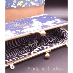 Aartand Ladies 高雅雙面描金手拿包斜背包(綠) 第4張的照片