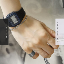 華奢 バングル [サイズ選択可能] [ステンレス・真鍮製]シルバー ゴールド ユニセックス シンプル  ブレスレット 細 3枚目の画像