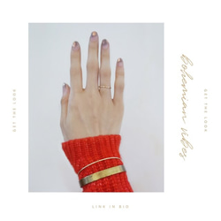 華奢 バングル [サイズ選択可能] [ステンレス・真鍮製]シルバー ゴールド ユニセックス シンプル  ブレスレット 細 5枚目の画像