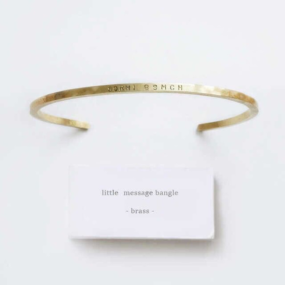 スクエア バングル[両面刻印可能][ペアにもできる]ゴールド ブレスレット 誕生日 プレゼント お揃い 名入れ 記念日 12枚目の画像