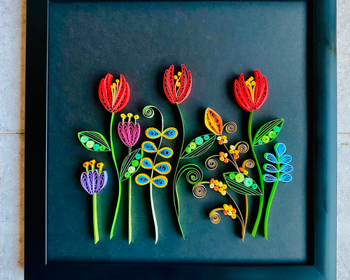 ペーパークイリング 『mysterious flowers』 立体・オブジェ ペーパークイリング 『mysterious flowers』 立体・オブジェ