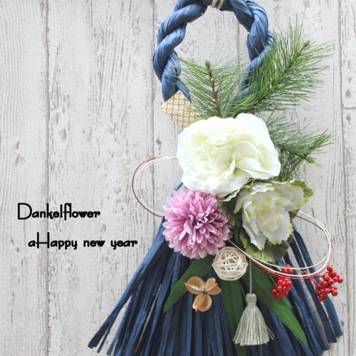 再販*和モダン お正月しめ縄飾りリースタッセル しめ縄・しめ飾り  