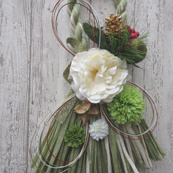 再販人気のお正月しめ縄飾りリース　G-1 3枚目の画像