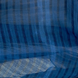 藍染めシルクコットンストール 5枚目の画像