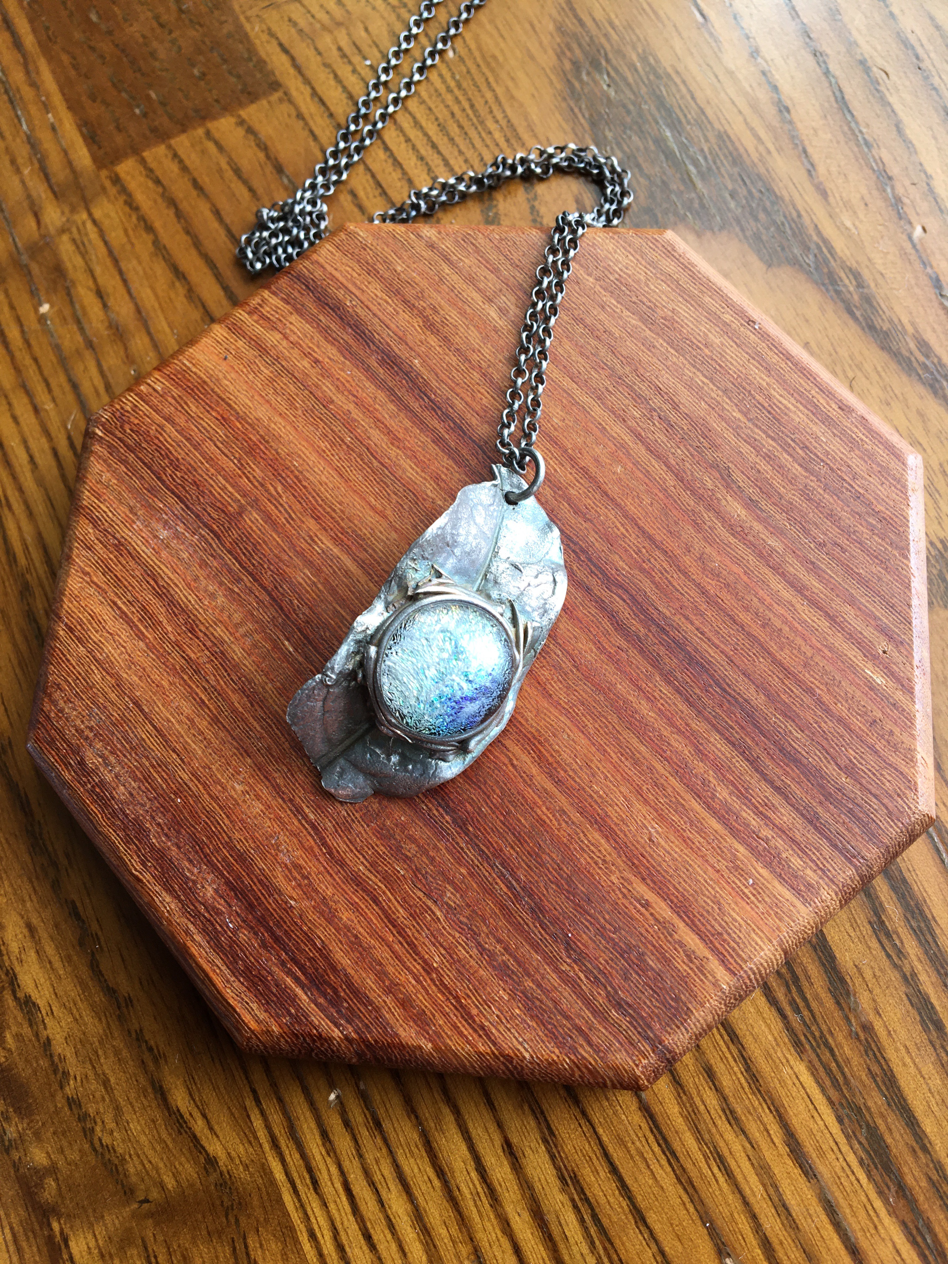 【木犀葉　空】純銀製・金木犀の葉から作ったペンダント