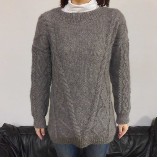 新品 FLUFF WEAR diamond aran sweater 4Y 新品 FLUFF WEAR diamond aran sweater 4Y