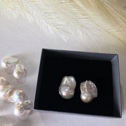 K18 最高品質大粒オイスターバロックパールピアス(G) ピアス（スタッド