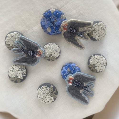 専用商品　刺繍ブローチ 刺繍ブローチ ga.la (br-052）8色 | ga.la_accessory
