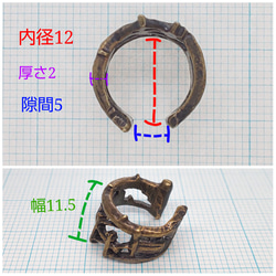 電信柱とイタズラ者　真鍮のイヤーカフ 7枚目の画像