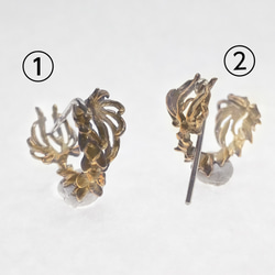鱗の真鍮ピアス（片耳ピアス） 2枚目の画像