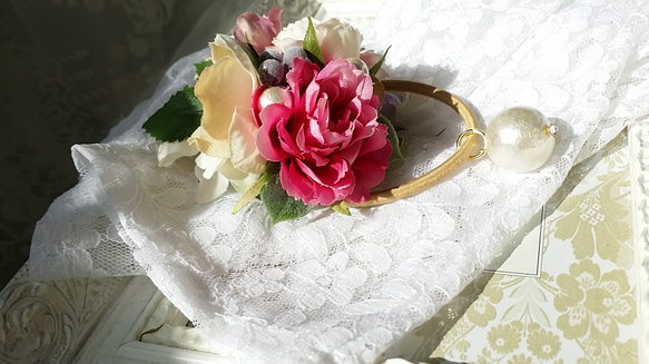 mini rose series5collar(PINK)完売につき受注生産 再販×9 3枚目の画像