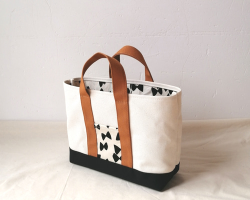 Msize 内布付 ちょうちょ柄 トートバッグ トートバック 帆布