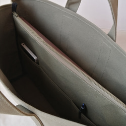 ビジネストートバッグ　仕切り付ト　ートバック　帆布　帆布トートバック 3枚目の画像