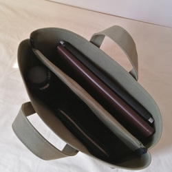 ビジネストートバッグ　仕切り付　ブラック　トートバック　帆布トートバック　帆布トートバッグ　 2枚目の画像