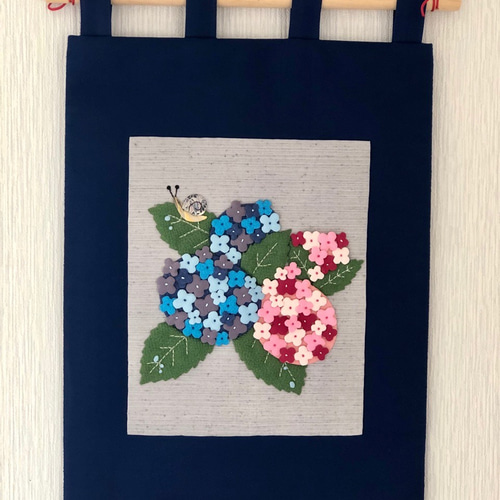 みっちゃん様オーダー ※ 紫陽花のタペストリー ※ タペストリー・壁掛け  