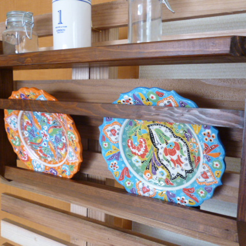 陶芸作品 大皿 高台付き 直径48cm　釉薬 インテリア　ディスプレイ 陶芸作品 大皿 高台付き 直径48cm 釉薬 インテリア ディスプレイ