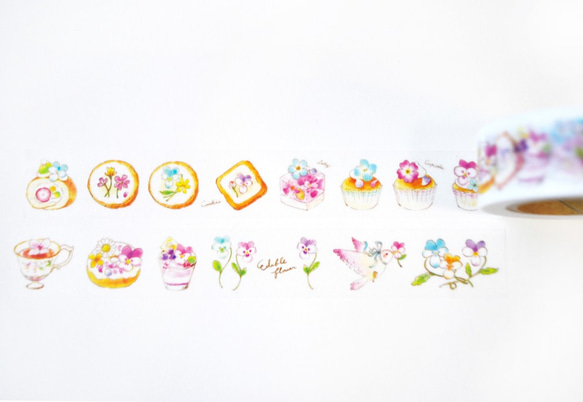 食用花卉遮蔽膠帶 | 春花蜜鳥 (18mm) 第2張的照片