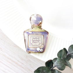 Perfume brooch -purple-｜パープル香水瓶ブローチ 1枚目の画像