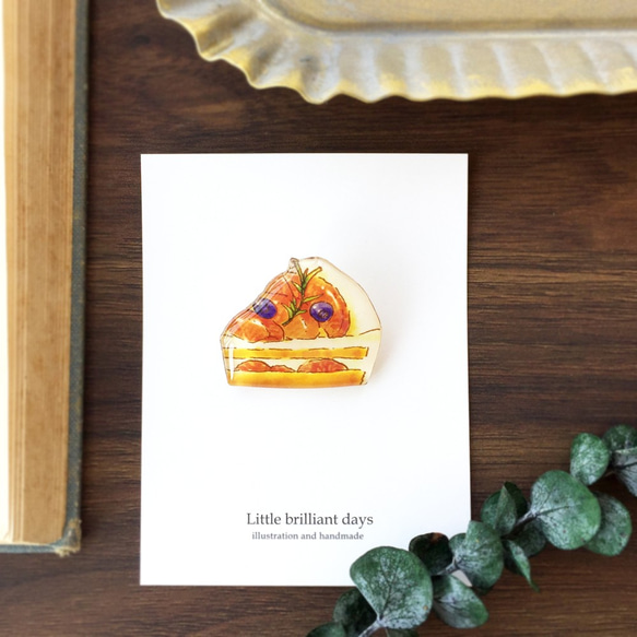 Orange cake brooch｜オレンジケーキブローチ 2枚目の画像