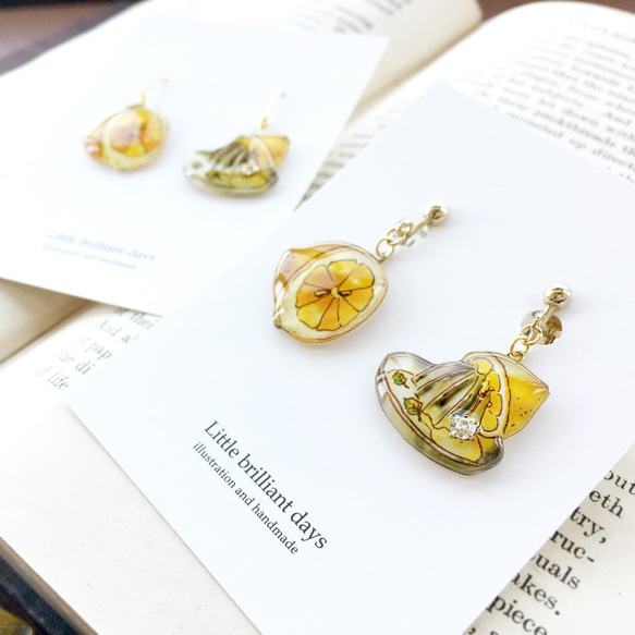 Lemon squeezer earring｜レモンしぼり器イヤリング・ピアス 4枚目の画像