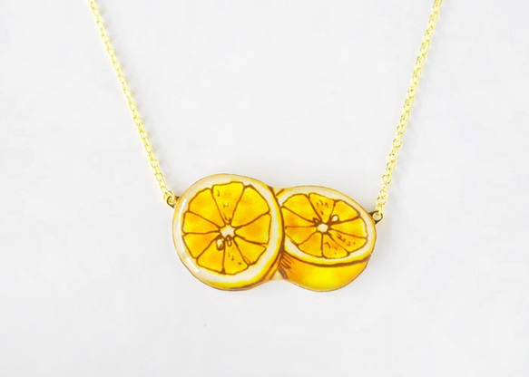 LONG LEMON NECKLACE レモンネックレス 2枚目の画像