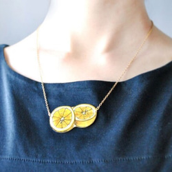 LONG LEMON NECKLACE レモンネックレス 4枚目の画像