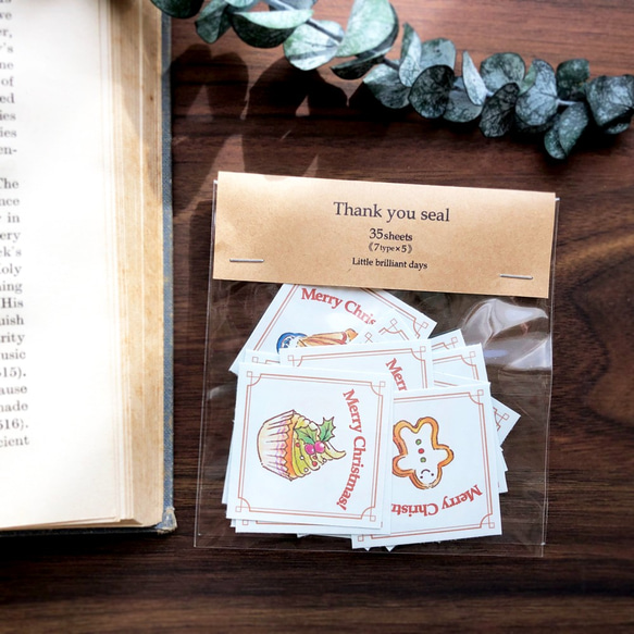 "Merry Christmas!" seal-02【35張】聖誕貼紙包裝 第4張的照片