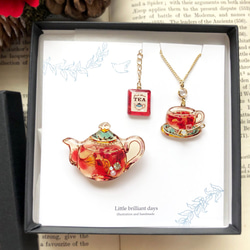 Teatime Christmas Cofflet -Brooch&Necklace-｜クリスマスコフレ ブローチ 2枚目の画像