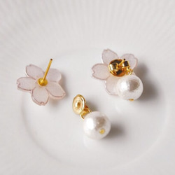 Sakura pierce｜桜の花イヤリング・ピアス〔入学・卒業祝いに♪〕 5枚目の画像