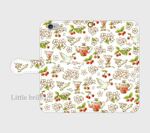 櫻花皮夾式智慧型手機殼（相容於所有iPhone和安卓機型）櫻花與春鳥 第3張的照片