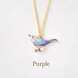 bird necklace｜幸せの青い小鳥ネックレス（色を備考欄に記入下さい） 3枚目の画像