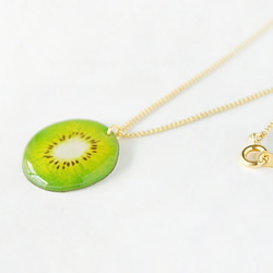 奇異果造型項鍊KIWI NECKLACE【可調整長度】 第2張的照片