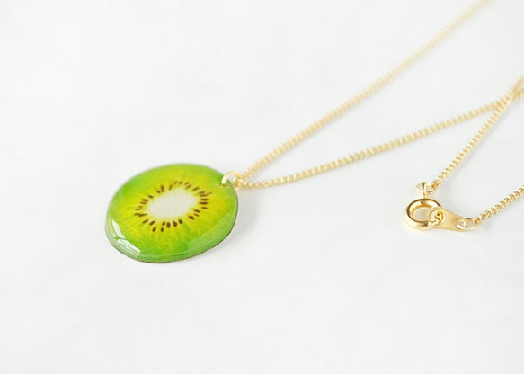 奇異果造型項鍊KIWI NECKLACE【可調整長度】 第2張的照片