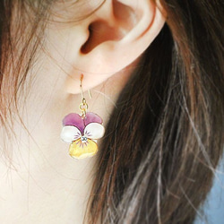 VIOLA EARRING -yellow-（ピアスＯＫ） 4枚目の画像