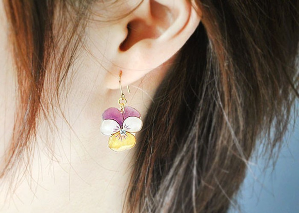 VIOLA EARRING -yellow-（ピアスＯＫ） 4枚目の画像