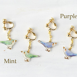 Bird earring｜青い鳥のイヤリング ホワイトデー 2枚目の画像