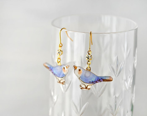 Bird earring｜青い鳥のイヤリング ホワイトデー 4枚目の画像