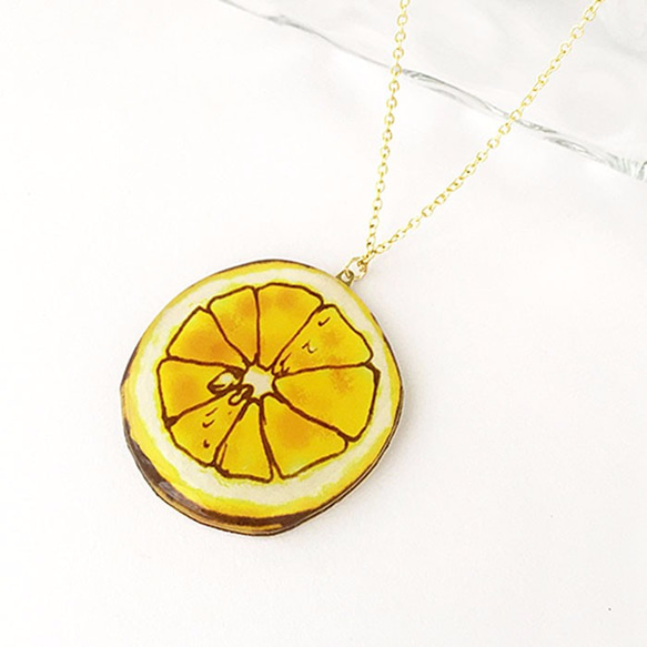 BIG LEMON NECKLACE [調整長度] 第3張的照片