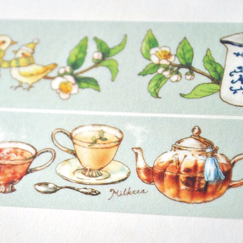 完売】Milkteaマスキングテープ（Blue） マスキングテープ