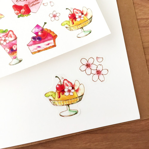 マスキングシール Spring Sweets Collection｜春のスイーツ 桜 いちご さくらんぼ 3枚目の画像