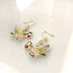 CHERRY BIRD EARRING｜さくらんぼと小鳥のイヤリング 3枚目の画像