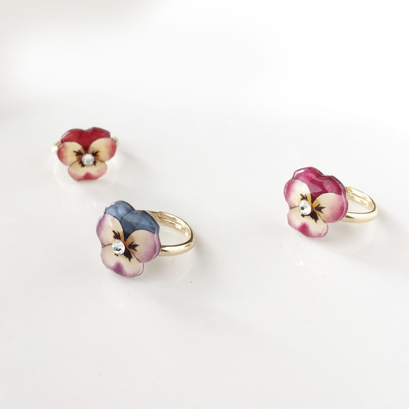Viola ring -winter 3color- ｜Viola ring【秋冬花卉系列】 第3張的照片