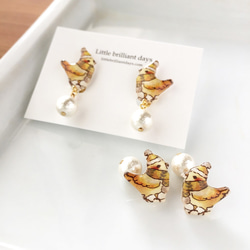 WINTER BIRD EARRING(無環耳環交換OK) 第1張的照片